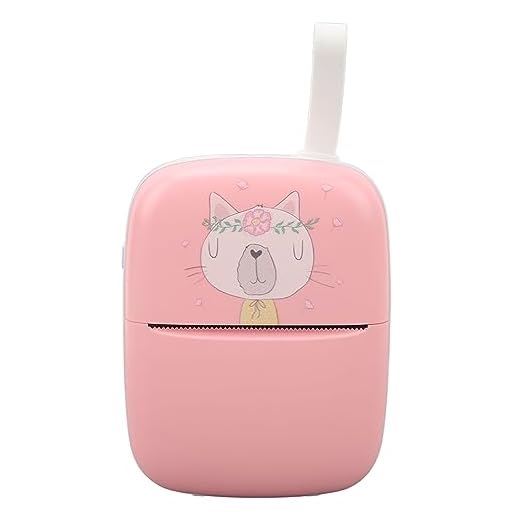 Portable Mini Printer, Fast Connection for Most Smart Phones, Multiple Function with, Wrong Questions Printing, Environmental Thermal Printing (Pink)