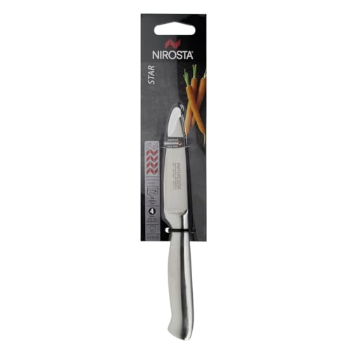 Foto von Nirosta Gemüsemesser – Premium Edelstahl, Ideal zum Schneiden und Schälen von Gemüse und Obst, Fugenlose Verarbeitung, 4 Jahre Garantie, Designed in Germany