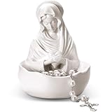 Lineshading Our Lady of Grace Statue Virgin Mary Keepsake Rosary Holder, 5' Blessed Mother Statues, Resin Relic, Catholic Gifts for Women Religious Home Decor