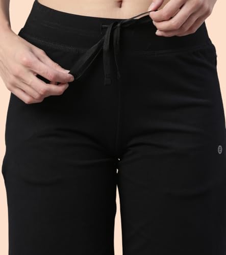 Image of Enamor Mid Rise Knee Length Drawstring Closure City Shorts for Women - Slim Fit, Soft and Breathable Cotton - E044