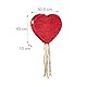 Relaxdays Herzpinata zum Aufhängen, Kinder & Erwachsene, selbst Befüllen, Hochzeit, Verlobung, Valentinstag, Pinata, rot