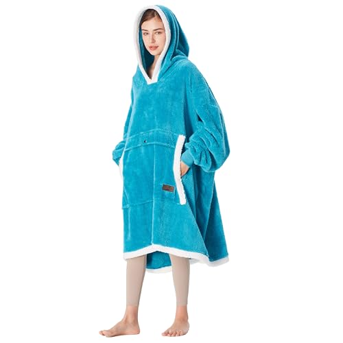 Image of Catalonia Oversized Hoodie Blanket Sweatshirt, Comfortable Sherpa Giant Pullover with Large Front Pocket for Adults Men Women Teenagers Wife Girlfriend