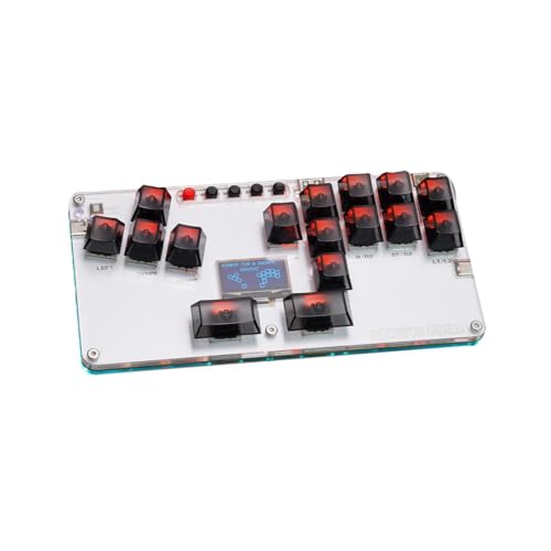 HEAVENGLOW Mini Stickless Arcade Stick Portable Mini Game Keyboard for Gaming Device PC Black|1 Arcade Hitbox Controller Set| Controllers & Attachments| Video Game Accessories |Video Games & Consoles Deal
