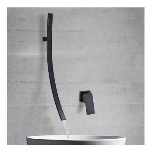 Robinet simple poignées encastré cascade en laiton massif pour architecture haut de gamme