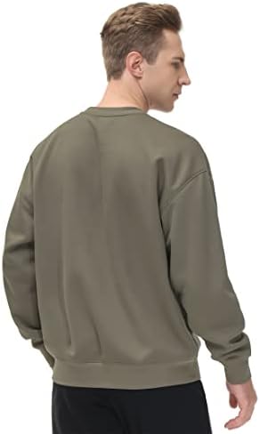 THE GYM PEOPLE Men's Fleece Crewneck Sweatshirt Thick Loose fit Soft Basic Pullover Sweatshirt