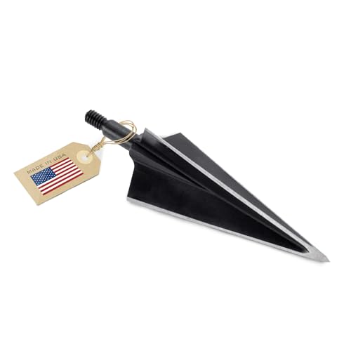 Vantage Point Archery VPA 1 1/8 3 Blade 200 Grain 3-Blade Broadhead Screw-in 1045 Carbon Tool Steel 50-52 Rockwell 3 Pack Made in The USA