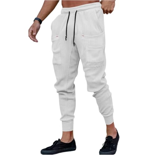 Men's Casual Cotton Tapered Sweatpants Athletic Cargo Joggers Pants Workout Running with Mulit Pockets, M-3XL