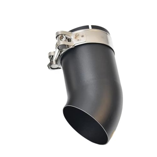 Embout d'échappement 76mm en acier noir robuste avec coude à 45 degrés