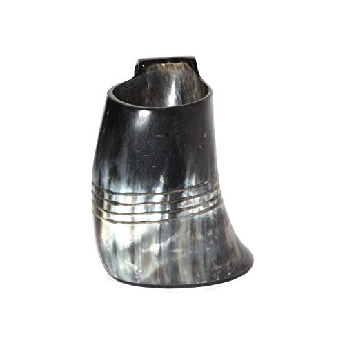 Viking Drinking Horn Mug (Set Of Two) Handcrafted Ox Cup Goblet - Drink Mead & Beer Like Game Of Thrones Heroes With This Large Tankard Stein - Great Craftsmanship A Perfect Present For Real Men #TOP4