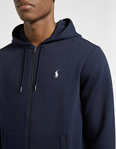 Polo Ralph Lauren Men's Double-Knit Full-Zip Hoodie, L, Aviator Navy4