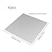 Chinflly 6061 T651 Aluminum Sheet Metal 8 x 8 x 1/32(0.02) Inch Rectangle Aluminum Metal Plate, Flat Plain Thin Plate Covered with Protective Film for Crafting, Industry,4PCS(Silver)