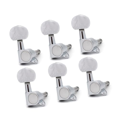 Vis d'accordage pour guitare en métal chrome avec mécaniques scellées robustes