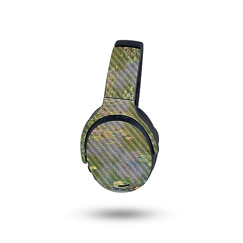 Image of MightySkins Carbon Fiber Skin Compatible with Skullcandy Crusher ANC 2 - Water Lilies | Protective, Durable Textured Carbon Fiber Finish | Easy to Apply