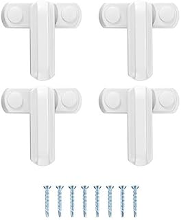 Window Security Sash Jammer blokady, 4 sztuki, zabezpieczenie przed dziećmi, zamki zabezpieczające do okien UPVC, drzwi, okien, bezpieczeństwa w domu  białe