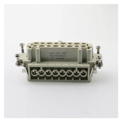 Base conector H16B-HE-016-2 de 16 núcleos con conexión de tornillo 16A 500V 6