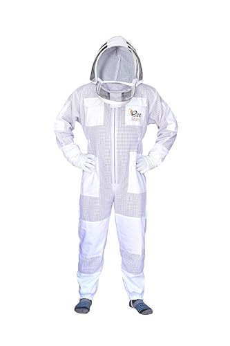 Bee Stars BEEKEEPING 3 Layer Bee Suit With Fencing Veil And One Pair Gloves Ventilated Sting Proof Beekeeping Suit thumb #6