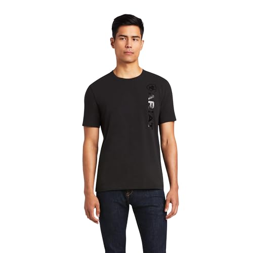 Image of ARIAT Men's Vertical Logo Graphic Short Sleeve T-Shirt