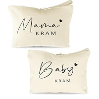 LXUEJIE 2 Stück Geschenke für Werdende Mutter, Kosmetiktasche Mütter mit Reißverschluss Mama Baby Tasche Mutter Beutel Babyparty Geschenke für Mama Geschen Schwangere