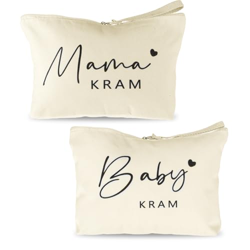 LXUEJIE 2 Stück Geschenke für Werdende Mutter, Kosmetiktasche Mütter mit Reißverschluss Mama Baby Tasche Mutter Beutel Babyparty Geschenke für Mama Geschen Schwangere