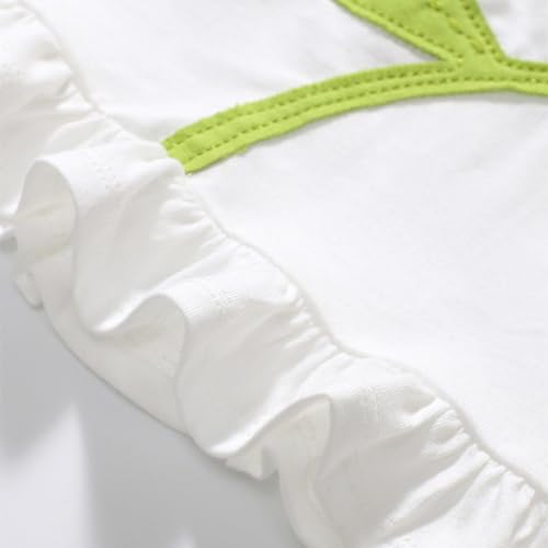 Image of HILEELANG Toddler Girl Summer Short Outfit Sets Cotton Short Sleeve Tops Tees Shorts Clothing Sets