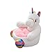 Kaliya Peluche Kids Elephant Sofa Seat Poltrona per Bambini Animal Comfortable Sofa Seat (White-Unicorn)