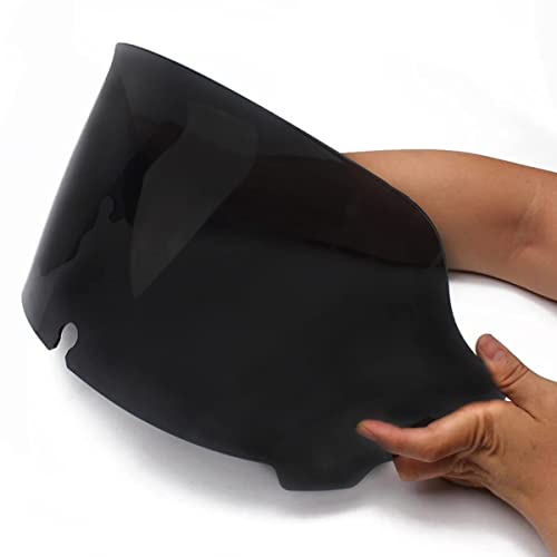 Image of Black 4.5 inch Wave Windshield Windscreen Wind Splitter Compatible for 14-22 Harley Davidson Touring Electra Glide Street Glide 2014 2015 2016 2017 2018 2019 2020 2021 2022