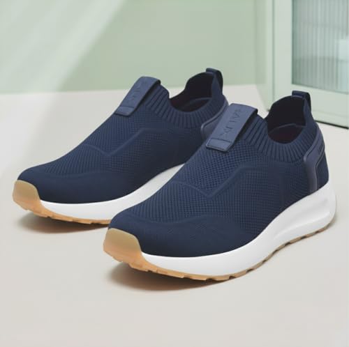 Image of HAUX Men's Slip-On Running Shoes | Lightweight Sports Sneakers with Memory Foam Cushioning | Walking, Gym, Jogging, Training | Ultra Comfort & Style