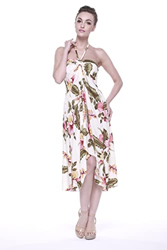 Image of Women's Hawaiian Luau Halter Dress in Signature Prints