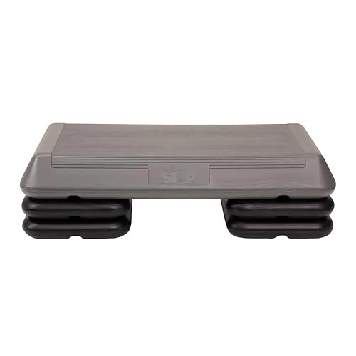 Freestyle STEP Exercise Step Platform, Circuit Size Stepper for Exercise at Home with 4 Stackable Risers for Height Adjustments