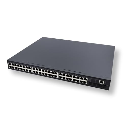 Image of PoE Texas 48 Port PoE+ Switch - Layer 2 Managed 48 Port Gigabit Switch (IEEE 802.3at) 30W Per Port, 750W Total Power Over Ethernet for Intelligent Buildings with Smart Support, IGMP, VLAN, QoS, DHCP