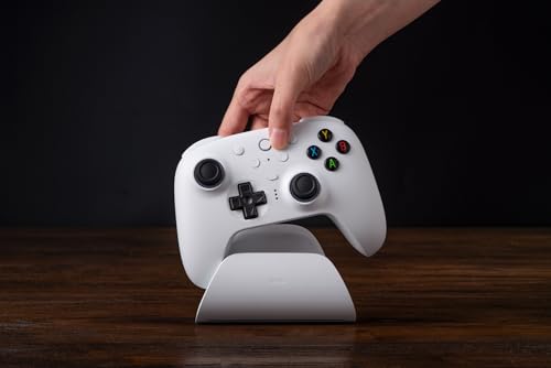 Image of 8BitDo Ultimate 2 Wireless Controller for Windows PC, Apple, Steam & Android, Gaming Controller with TMR Joysticks, Hall /Tactile Triggers, Motion Control, RGB Fire Ring, 1000Hz Polling Rate, White