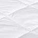 Amazon Basics Hypoallergenic Quilted Mattress Topper Pad, 18 Inches Deep, Twin, White