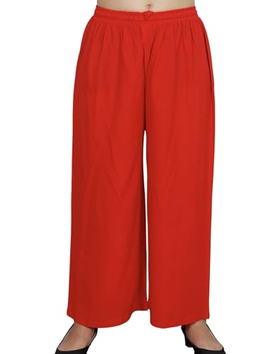 Image of Women's Solid Rayon Palazzo Pants Regular Palazo