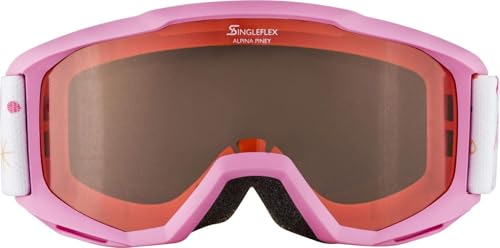 Foto von ALPINA PINEY - Beschlagfreie, Extrem Robuste & Bruchsichere Skibrille Mit 100% UV-Schutz Für Kinder, rose-rose, One Size