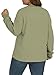 VISLILY Plus Size Sweatshirts for Women 3X Oversized Tunic Shirts Cute Color Block Trendy 2025 Waffle Knit Top Light Green