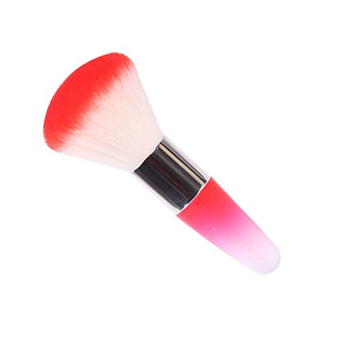 Aysekone 1 Piece New Soft Nail Tools Legal Brush Remove Dust Powder for Acrylic Nails And Nail Art Dust Cleaner Nail Brush (Red)