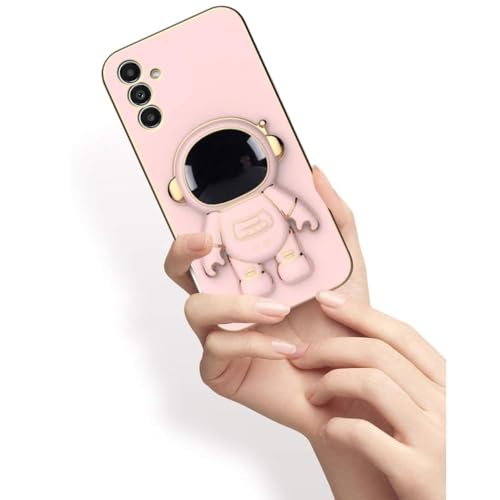 Image of for Samsung Galaxy S24 Plus 5G Case Cute 3D Astronaut Stand Design Camera Protection Shockproof Soft Back Cover for Samsung Galaxy S24 Plus 5G (Pink)