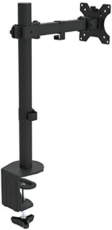 Assembled monitor desk mount from an angle