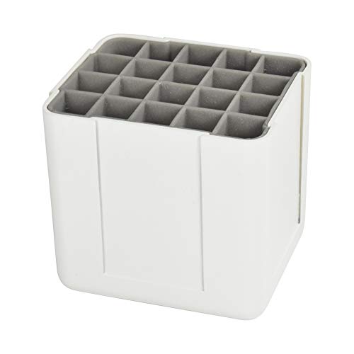 Deflecto Interlocking Marker Organizer, Desk and Craft Organizer, Stores up to 20 Markers, White, 4 1/4