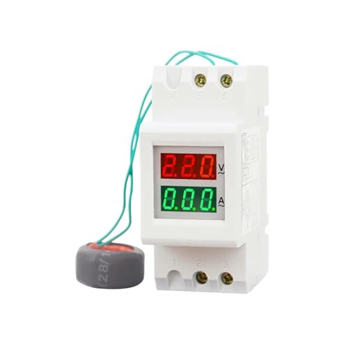 Voltímetro amperímetro CA 200-450V medidor de energía LED carril DIN 2P con transformador integrado 2