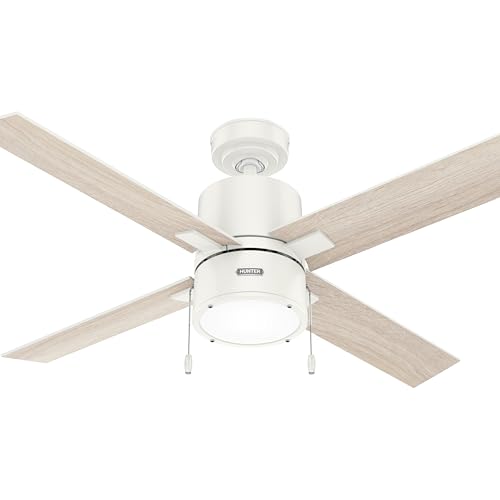 Image of Hunter Beck, Indoor, Ceiling Fan, with LED Light, 52 inch, Fresh White