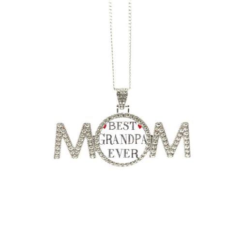 Collier Best Grandpa Ever en cœur, le cadeau idéal pour la fête des grands-pères