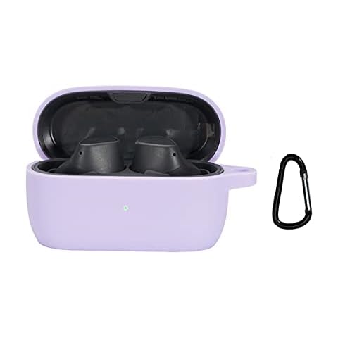 BOLUO Case for Jabra Elite 3 TWS with Keychain, Silicone Anti-fall Earphone Cover Skins Pounch,Protective Cover Shockproof Shell for Jabra Elite 3 TWS Wireless Bluetooth Earphone (purple) Cover