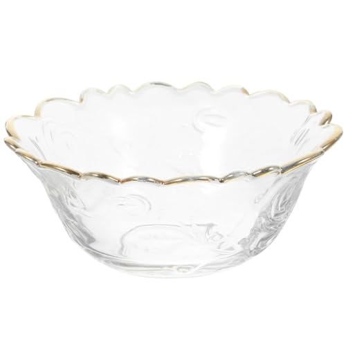 Unomor 1 Set Glass Serving Salad Mixing Bowl Modern Decorative Fruit Bowl Large Serving Bowl Popcorn Bowls