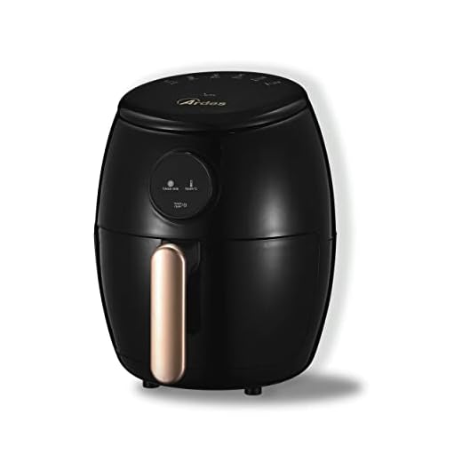 ARDES Freidora de Aire Caliente Capacidad 2 Litros Air Fryer Pequeña Con Pantalla Digital y Temporizador 60 Minutos Temperatura Máxima 200°c Modelo Eldorada Mini D AR1K32D