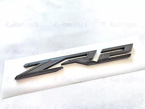 Image of 1Pc ZR2 Emblem 3D Badge Letter Rear Tailgate Nameplate Sticker Replacement for 2019-2025 Colorado (Matte Black)