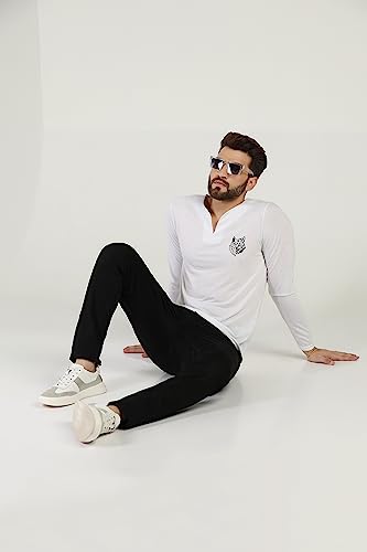 Image of INKKR Regular Fit Style V-Neck Full Sleeve T-Shirts for Men