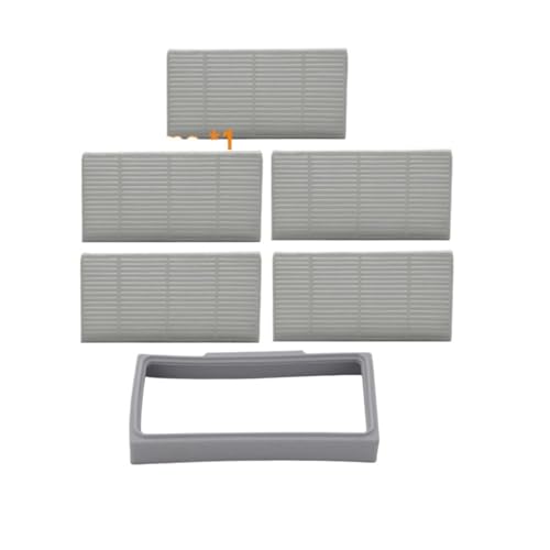 Filtro HEPA For Depósito De Polvo, Marco, Juntas De Goma, Prefiltro De Malla, Compatible Con Vileda, Reparación De Aspiradora Robótica VR 302(6pcs)