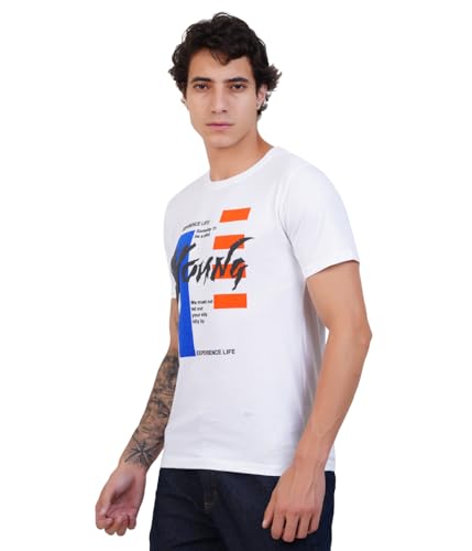 Image of Men's Super Combed Cotton Round Neck Half Sleeve T-Shirt | Soft Breathable Cotton Fabric | Stylish Comfortable Wearfor Men | Quality Regular Fit
