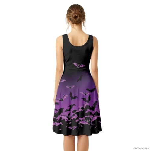 Image of Renewold Women's Sleeveless Tank Dress with Pockets, Casual Scoop Neck A-Line Sundress for Summer, Travel and Vacation
